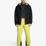 Herren Mens ski-outfit Ziener TARLO Z Man Black Electric Grass Ski Jacket TARLO Herren Skijacke Schwarz Grün
