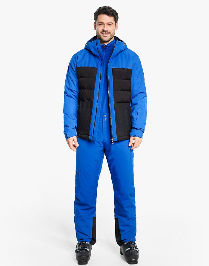 Mens ski-outfit Herren Ziener TARLO Z Man Cobalt Blue Ski Jacket Herren Skijacke TARLO Blau Schwarz