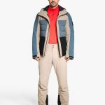 Herren ski-outfit Ziener TARLO Z Man Iron Sky Cord Black Ski Jacket Herren Skijacke TARLO Blau Beige Schwarz
