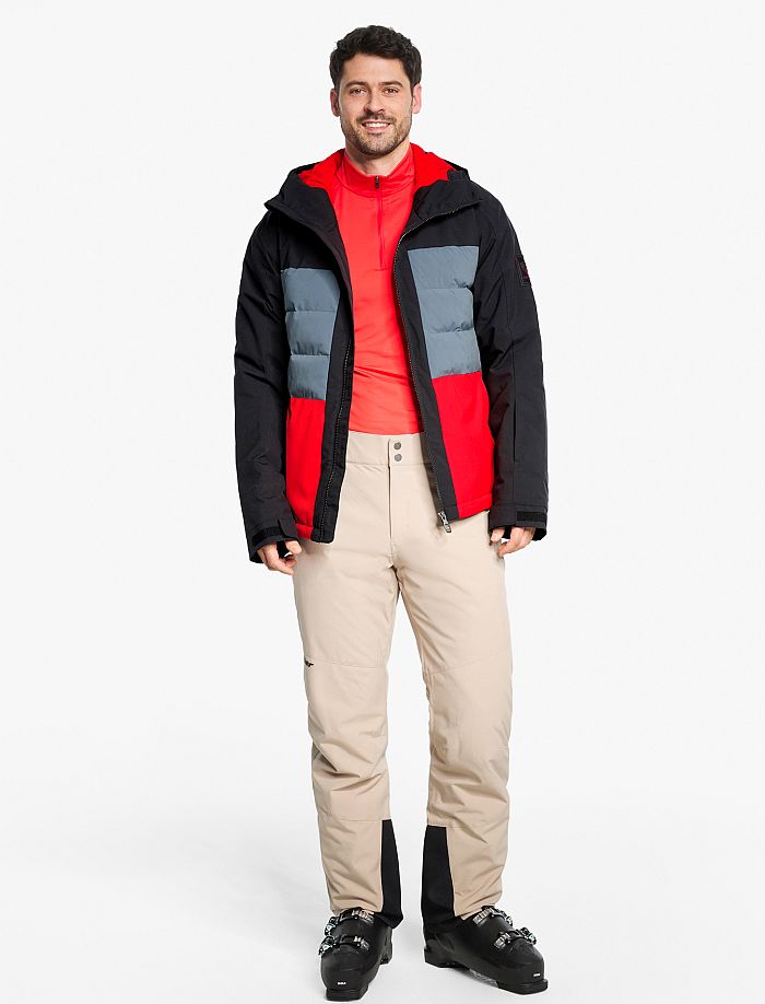 Mens ski-outfit Herren Ziener TARLO Z Man Rot Red Ski Jacket Ziener Herren Skijacke TARLO Schwarz Grau Rot