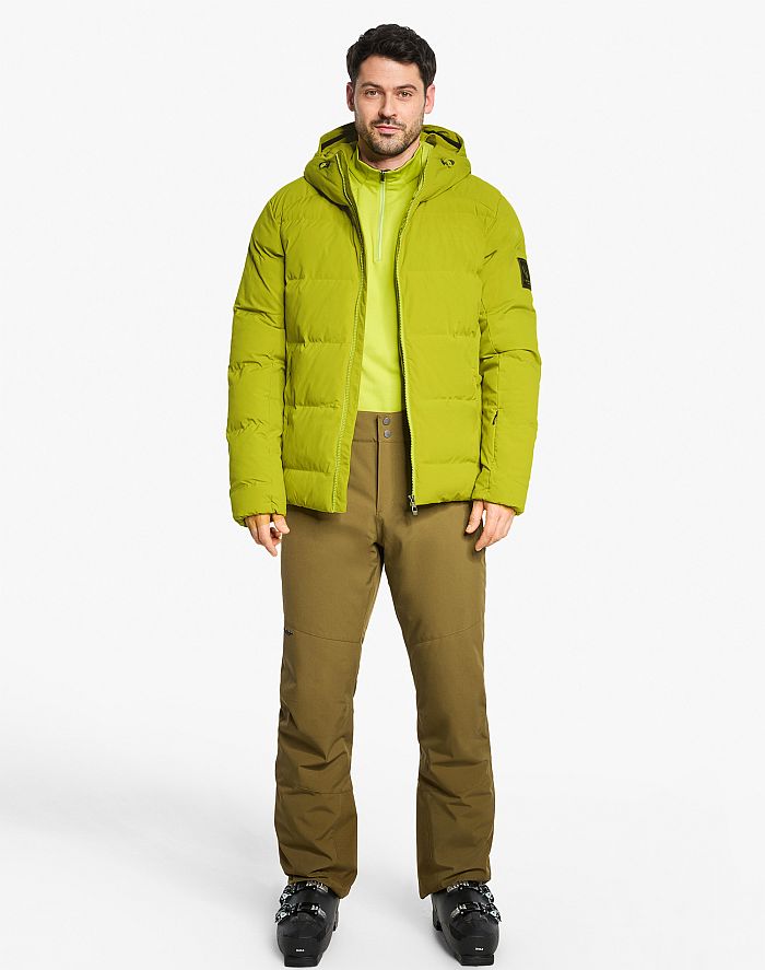 Mens ski-outfit Herren Ziener TYRES Z Man Electric Grass Ski Jacket Herren TYRES Grün