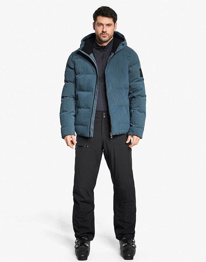 Herren ski-outfit Ziener TYRES Z Man Iron Sky Cord Ski Jacket Herren Ziener TYRES Cord Blau