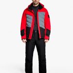 Herren ski-outfit Ziener TIDAL Z Men Red Rot Ski Jacket Herren Skijacke TIDAL Rot Grau Schwarz Man Z