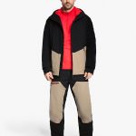 Herren ski-outfit Ziener TOBIN Z Man Sandstone Ski Jacket Herren Skijacke TOBIN Ziener Schwarz Beige