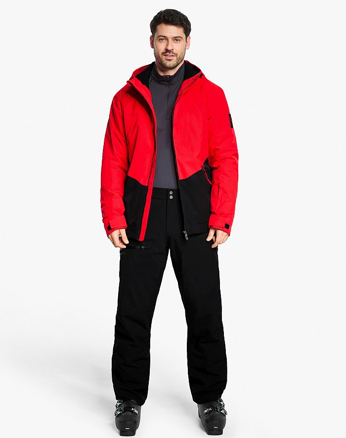 Herren ski-outfit Ziener TOBIN Z Man Rot Red Ski Jacket Herren Skijack Tobin Red Schwarz
