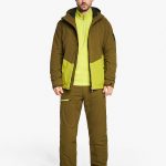 Herren ski-outfit Ziener TOBIN Z Man Seaweed Green Grun Ski Jacket Herren Skijacke Tobin Grün Gelb