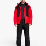 Herren ski-outfit Ziener TURON Z Man Rot Red Ski Jacket Herren Skijacke TURON Rot Schwarz Jacke Mens
