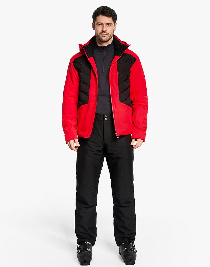 Herren ski-outfit Ziener TURON Z Man Rot Red Ski Jacket Herren Skijacke TURON Rot Schwarz Jacke Mens