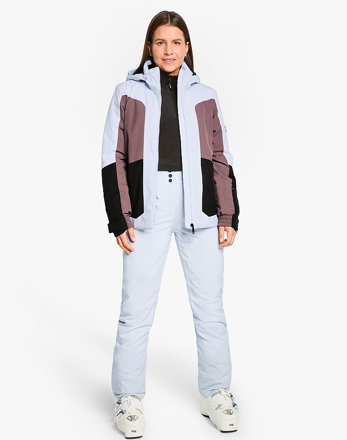 Damen ski-outfit Ziener TARLA Z Lady Frosty Glacier Blue Blau Ski Jacket Ski Jacket Damen Skijacke TARLA