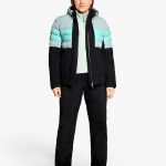 Damen ski-outfit Ziener TINDIA Z Lady Dried Eucalyptus Grun Ski Jacket Ski Jacket TINDIA Damen Skijacke Schwarz Grün