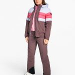 Damen ski-outfit Ziener TINDIA Z Lady Dusty Violet Lila Purple Ski Jacket Ski Jacket Damen Skijacke TINDIA