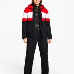 Damen ski-outfit Ziener TINDIA Z Lady Rot Red Ski Jacket Ski Jacket Damen Skijacke TINDIA Schwarz Rot Weiss