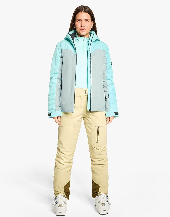 Ladies Damen outfit Ziener TOBINA Z Lady Dried Eucolyptus Grun Ski Jacket Ski Jacket Damen Skijacke TOBINA