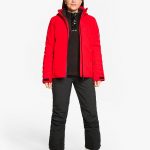 Damen ski-outfit Ziener TOBINA Z Lady Red Rot Ski Jacket Ski Jacket Damen TOBINA Skijacke Rot