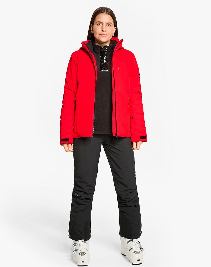 Damen ski-outfit Ziener TOBINA Z Lady Red Rot Ski Jacket Ski Jacket Damen TOBINA Skijacke Rot