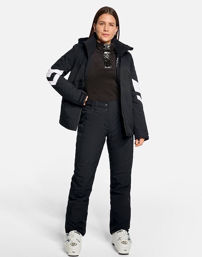 Damen ski-outfit Ziener TARAINA Z Lady Black Schwarz Ski Jacket Damen Skijacke TARAINA Schwarz