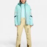 Damen ski-outfit Ziener TARAINA Z Lady Radiant Lagoon Green Grun Ski Jacket Damen Skijacke TARAINA
