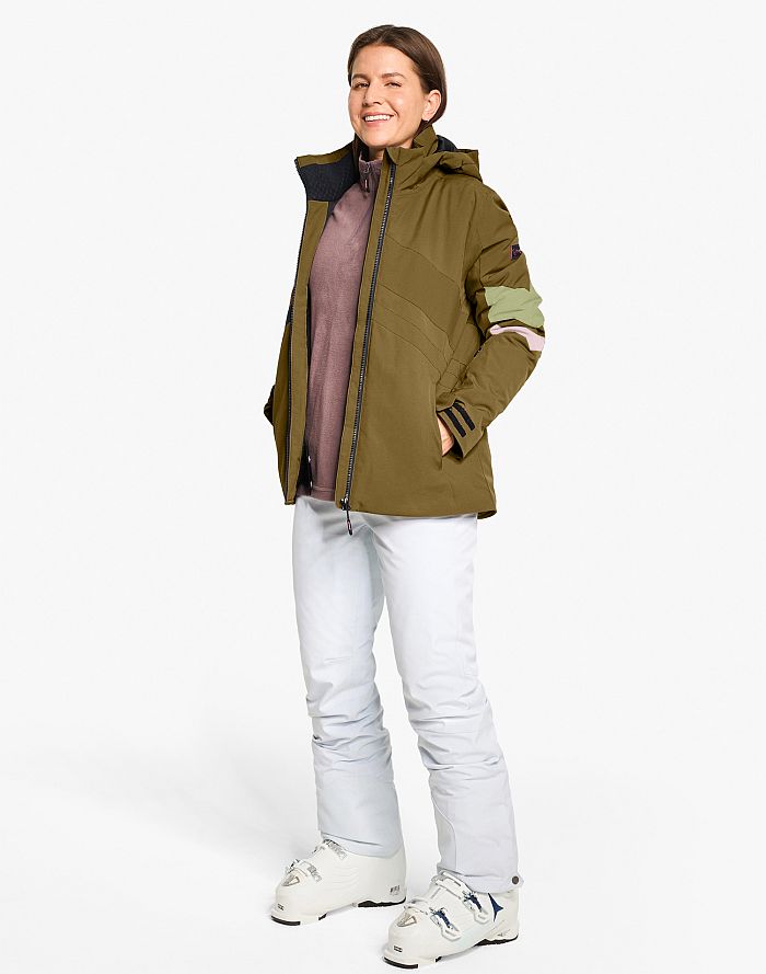 Damen ski-outfit Ziener TARAINA Z Lady Seaweed Green Grun Ski Jacket Damen Skijacke TARAINA Grün