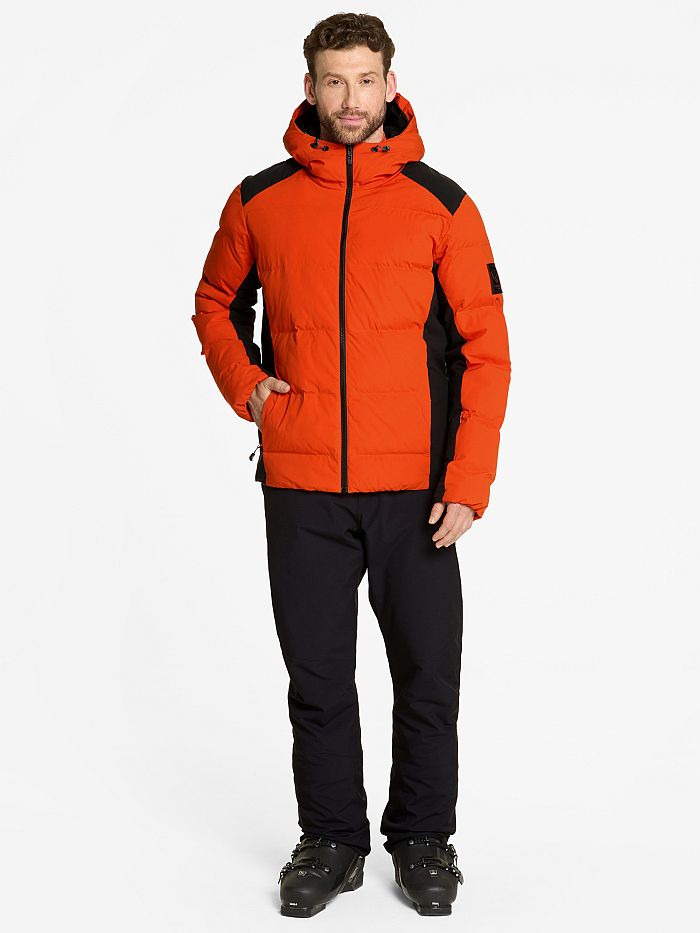 Herren ski-outfit Ziener TYRES Z Man Pumpkin Orange Ski Jacket TYRES Orange Herren Skijacke