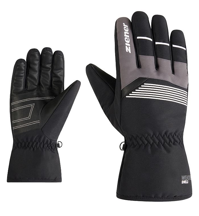 herren Schwarz Weiss Skihandschuhe Gevin Mens Ziener Gevin Z Black White Ski Gloves