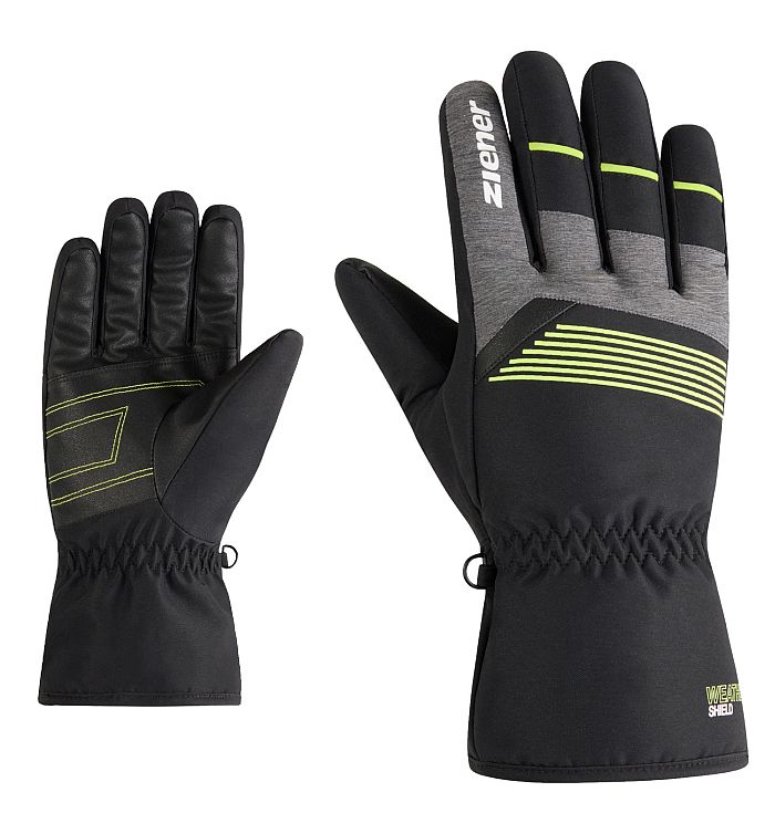 Herren Ziener Gevin Black Lime Gavin Skihandschuhe Man Z Schwarz Grun Ziener Gevin Ski Gloves