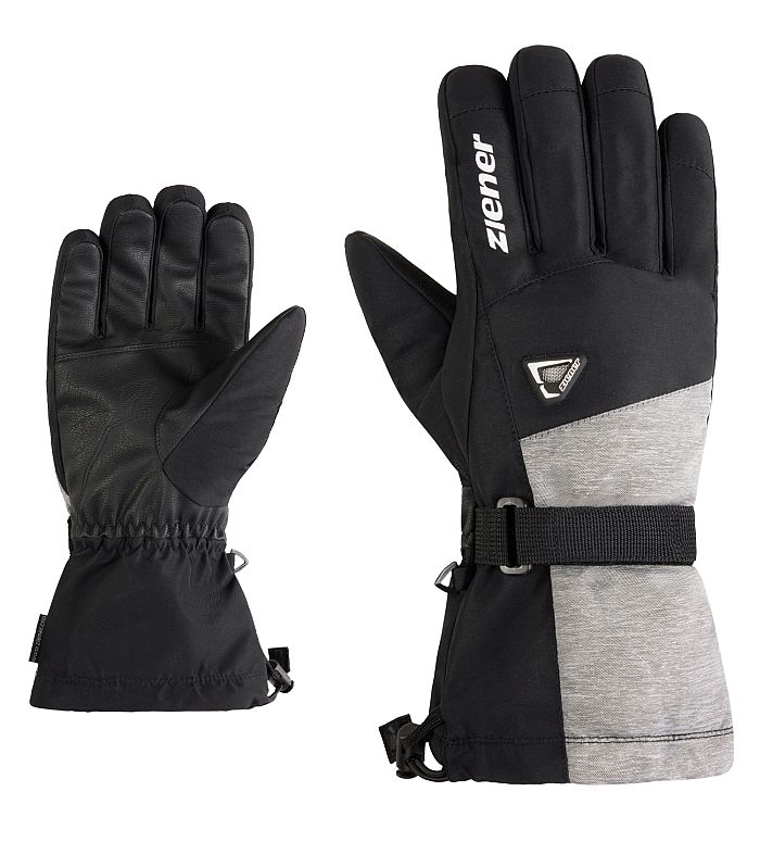 herren Schwarz Weiss Skihandschuhe Gentiano Z Man Ski Gloves Ziener Gentiano Black White mens