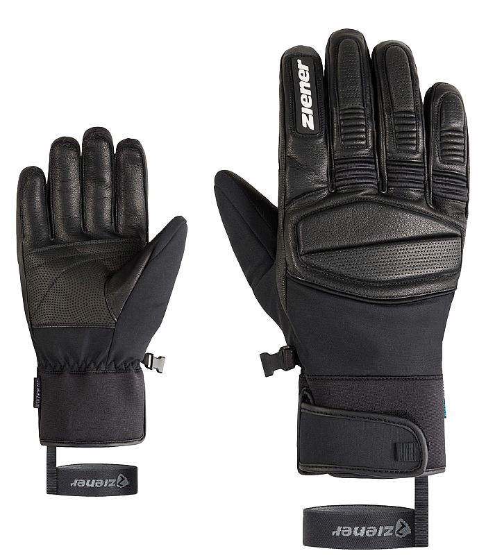 Herren Ziener Gomin Z Man Black Skihandschuhe, Schwarz Ziener Ski Gloves Gomin Man